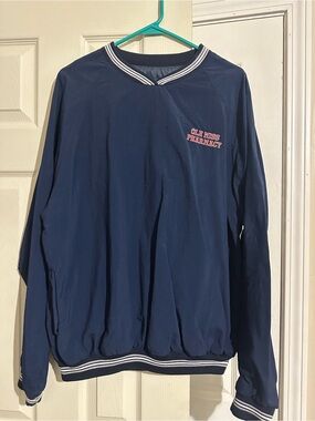 Ole Miss pharmacy vintage Navy Long-Sleeve Pullover windbreaker